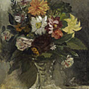 Vase Of Flowers, 1833 Art Print