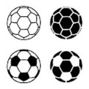 Vector Soccer Ball Icon On White Backgrounds Art Print