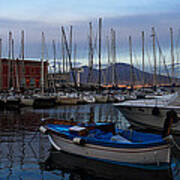 Vesuvius and the Boats - Blue Hour in Naples Italy Photograph by ...