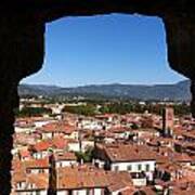 View From A Tower Window In Lucca Art Print