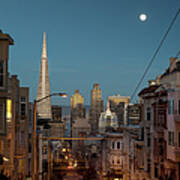 View Of Downtown San Francisco At Dusk Art Print
