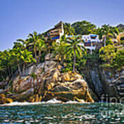 Villas On Rocks Art Print