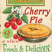 Vintage Cherry Pie Sign Art Print