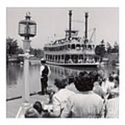 Vintage Disneyland Riverboat Ride 1958 Art Print