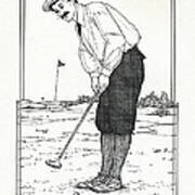 Vintage Golfer Art Print