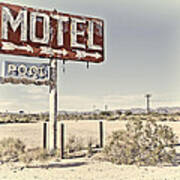 Vintage Motel Pool Sign Art Print