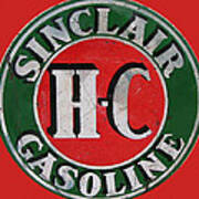 Vintage Sinclair Gasoline Metal Sign Art Print