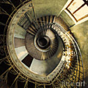 Vintage Spiral Staircase Art Print