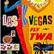 Vintage Travel Poster - Las Vegas Art Print