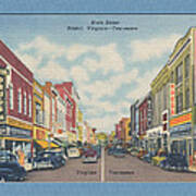 Vintage Va Tn Postcard Kress Art Print