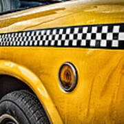 Vintage Yellow Cab Art Print