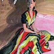 Vogue Cover Illustration Of A Woman Wearing Art Print