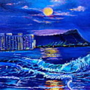 Waikiki Lights Art Print