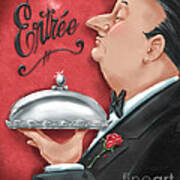 Waiter With Entree Art Print