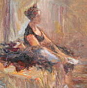 Waiting For Her Moment - Impressionist Oil Painting Art Print