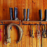 Wall Tack And Boots Art Print