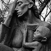 War Mother By Charles Umlauf In Black And White Art Print