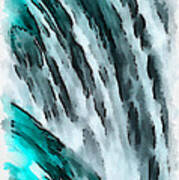 Water In Aquarell Art Print
