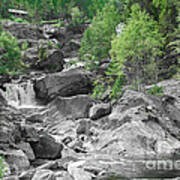 Water Stream With Rocks Art Print