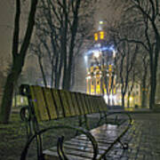 Water Tower At Night 3 Art Print