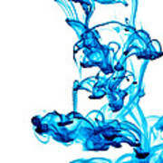 Water Trails - Two Blue Drops Art Print