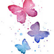 Watercolor Butterflies Art Print