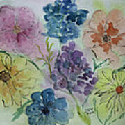 Pastel Flowers Art Print
