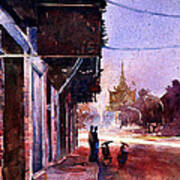 Watercolor Painting Of Royal Palace Phnom Penh Cambodia Art Print