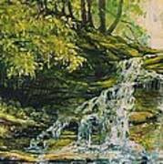 Waterfall In The Woods Art Print