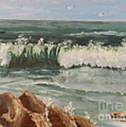 Waves Crashing Art Print