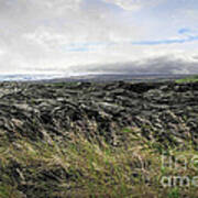 Waves Of Clouds Sea Lava And Grass Art Print