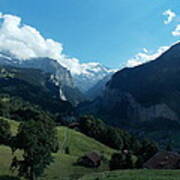 Wengen View Of The Alps Art Print