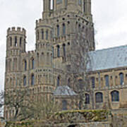 West Tower Of Ely Cathedral Art Print