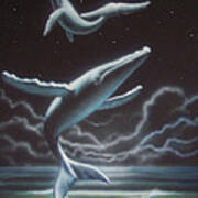 Whales In The Sky Art Print