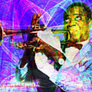 What A Wonderful World Louis Armstrong 20141218 With Text M128 Art Print
