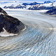 When Glaciers Meet - Juneau Alaska Art Print