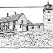 White Head Light Station Penobscot Maine Art Print
