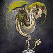White Wine Dragon Art Print