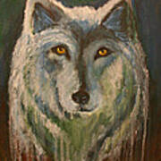 White Wolf Art Print