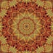 Wicker Pattern Mandala Art Print