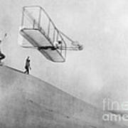 Wilbur Wright Pilots Early Glider 1901 Art Print
