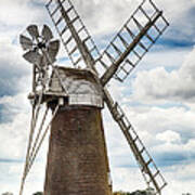 Windmill In Norfolk Uk Art Print
