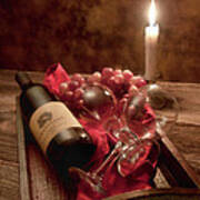 Wine By Candle Light I Art Print