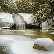 Winter At Beede Falls Art Print