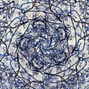 Winter Blue Kaleidoscope Art Print