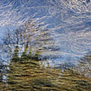 Winter Reflection River Lathkill Art Print