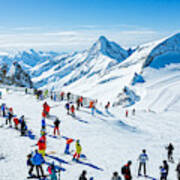 Winter Ski Resort Hintertux, Tirol, Austria Art Print