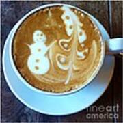 Winter Warmth Latte Art Print