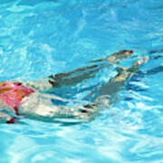 Woman Swimming Art Print