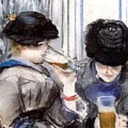 Women Drinking Beer, 1878 Art Print